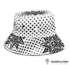 Skull Gift White Skull Black Stars Bucket Hat HG