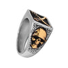 Double Baseball Skull Stainless Steel Ring
