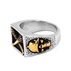 Double Baseball Skull Stainless Steel Ring