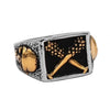 Double Baseball Skull Stainless Steel Ring