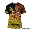 Beautiful Bee Art 3D All Over Printed Clothes Long Sleeve Shirt T Shirt HG