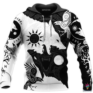 Geri and Freki Of Odin All Over Print Hoodie LN
