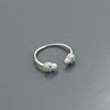 Adjustable Punk Double Skull Ring - designfullprint