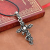 Gothic Snake Cross Skull Pendant Necklace