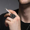 Punk Rock Demon Big Skull Bikers Ring