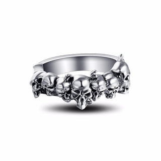 Skull Big Adjustable Rotating Biker Ring