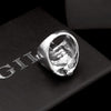 Sad Skull Temple Stitch Adjustable Ring