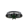 Green Zircon Skull Rings