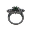 Green Zircon Skull Rings