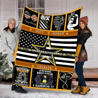 Army Blanket Proud Military Strong Blanket HG