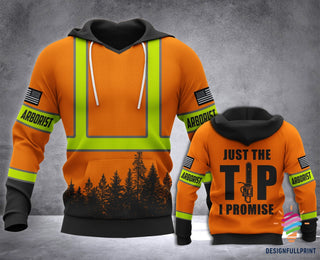 Gift for Arborist Just The Tip Arboriculture Hoodie LN