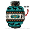 Gift For Horse Lover Personalized Blue Running Horse Dream Catcher Unisex Hoodie