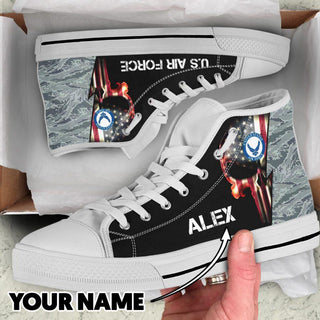US Air Force Personalized High Top Canvas Shoes
