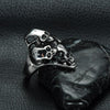 Punk Gothic Piled Up Skulls Biker Ring