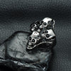 Punk Gothic Piled Up Skulls Biker Ring