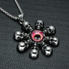 Stainless Steel Round Evil Eye Pendants Necklace