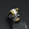 Punk Skull Snake Stainless Steel Biker Ring