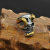 Punk Skull Snake Stainless Steel Biker Ring