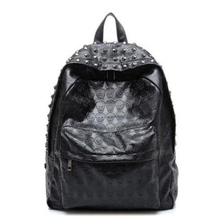 Skull Leather Backpacks - designfullprint