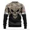 Skull Gift Gift For Army Skull Army Personalized Sweater Unisex Size
