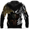 Skull Gift Gift For Army Armed Force Skull Angel And Devil Personalized Unisex Hoodie HG