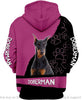 Doberman Pullover Hoodie US Unisex Size Gifts For Dog Lovers