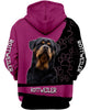 Rottweiler Lover Never Underestimate An Old Woman With A Rottweiler US Unisex Size Hoodie Long sleeve Tshirt Zip-up Pullover