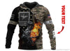 Skull Gift Gift For Army Army Skull Fire Personalized Pullover or Zip Up Hoodie or Long Sleeve Shirt or Fleece Hoodie HG