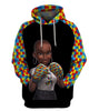 Autism Awareness Melanin Girl Adult and Kid Hoodie Autism Gift