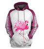 Faith Hope Love Flamingo Ribbon Hoodie