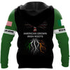 Irish Shop American Grown Irish Roots American Grown With Irish Roots US Unisex Size Hoodies