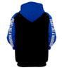 Skull Gift Fight Like A Warrior™ Blue Colon Cancer Sugar Skull Girl Awareness Hoodie