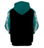 Skull Gift Fight Like A Warrior™ Teal and Purple Sugar Skull Girl Sucide Awareness Hoodie