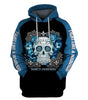 Skull Gift Fight Like A Warrior™ Diabete Awareness Sugar Skull Hoodie