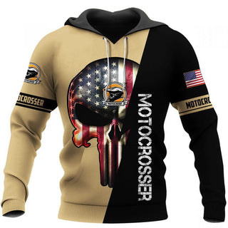 Skull Gift Motocrosser Skull US Unisex Size Hoodie