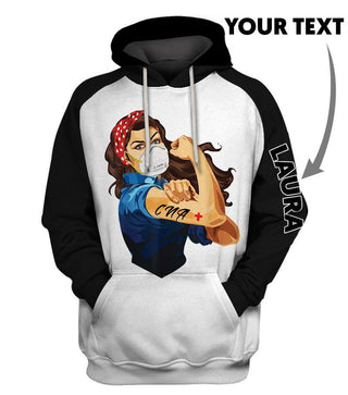 Be Strong Brown Hair CNA Personalized US Unisex Size Hoodie