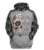 Skull Gift We Don't Know How Strong We Are Gray Brain Cancer  Awareness Sugar Skull Hoodie