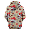 Skull Gift Multi-Color Christmas Skull US Unisex Size Pullover Hoodie