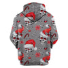 Skull Gift Gray Christmas Skull US Unisex Size Hoodie