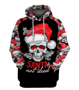 Skull Gift Santa Not Dead Skull Christmas Santa Skull US Unisex Size Hoodie