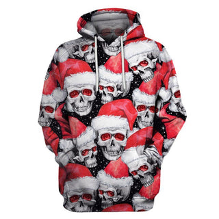 Skull Gift Skull Christmas Funny Skull Multiple Types Christmas Hoodie T-shirt Long Sleeve US Unisex size