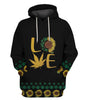 Gift For Hippie Love Sunflower Chiffon Kimono and Hoodie