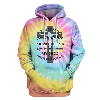 God Tie Dye US Unisex Size Hoodie