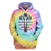God Tie Dye US Unisex Size Hoodie