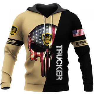 Gift For Trucker Skull Gift Trucker Skull US Unisex Size Hoodie