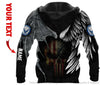 Skull Gift Gift For Army Armed Force Skull Angel And Devil Personalized Unisex Hoodie HG