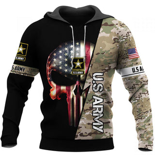 Skull Gift Gift For Army Army Multi Camp Skull Unisex Hoodie