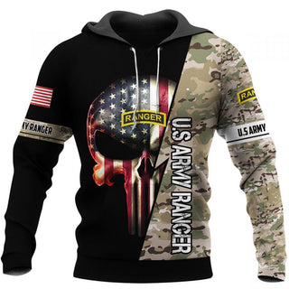 Skull Gift Gift For Army Army Ranger Skull Unisex Size Hoodie
