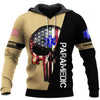 Skull Gift EMT Paramedic Skull US Unisex Size Hoodie