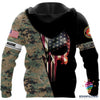 USMC Personalisierter US Marine Unisex Hoodie in US-Größe